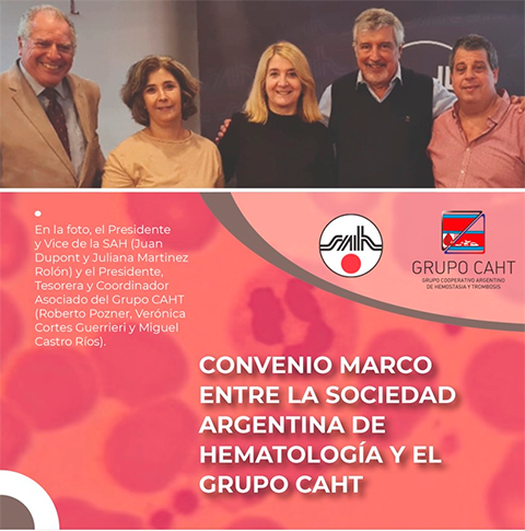 Convenio Marco entre la Sociedad Argentina de Hematología y el Grupo CAHT
