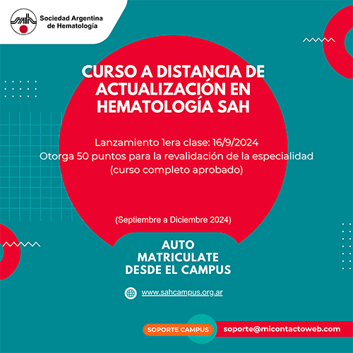 Curso a distancia de actualización en hematología SAH